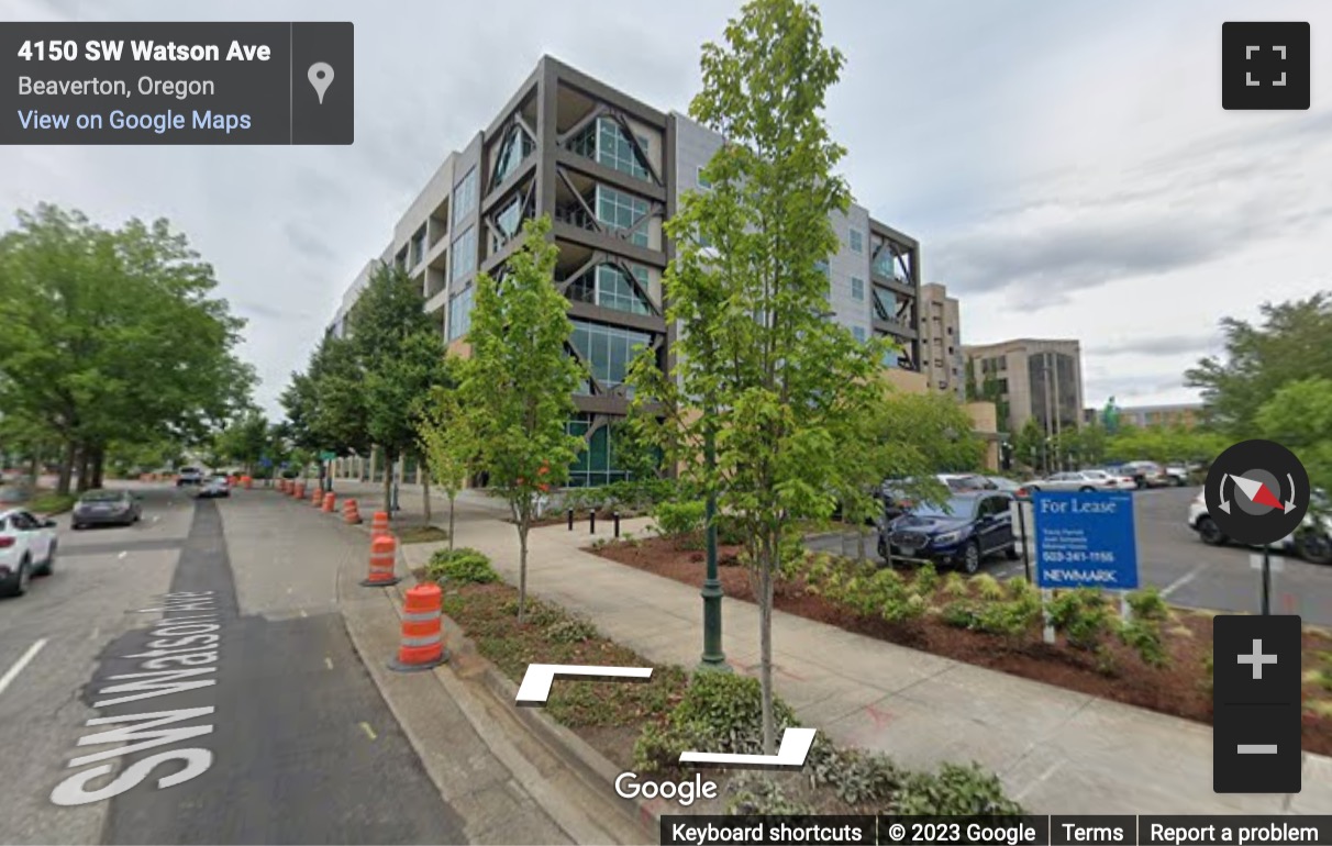 Street View image of 4145 S. W. Watson, Suite 350, Beaverton Round, Beaverton, Oregon, USA