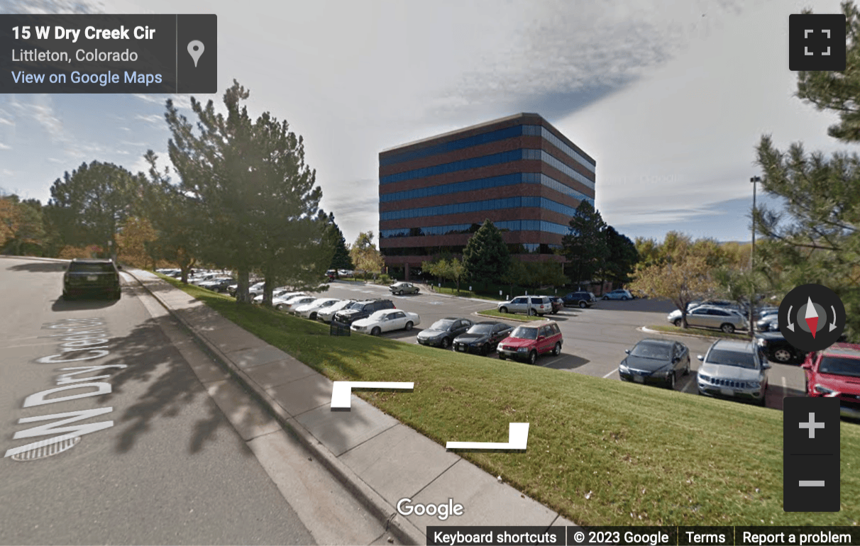 Street View image of 26 West Dry Creek Circle, Suite 600, Kellogg Building, Littleton, Colorado, USA