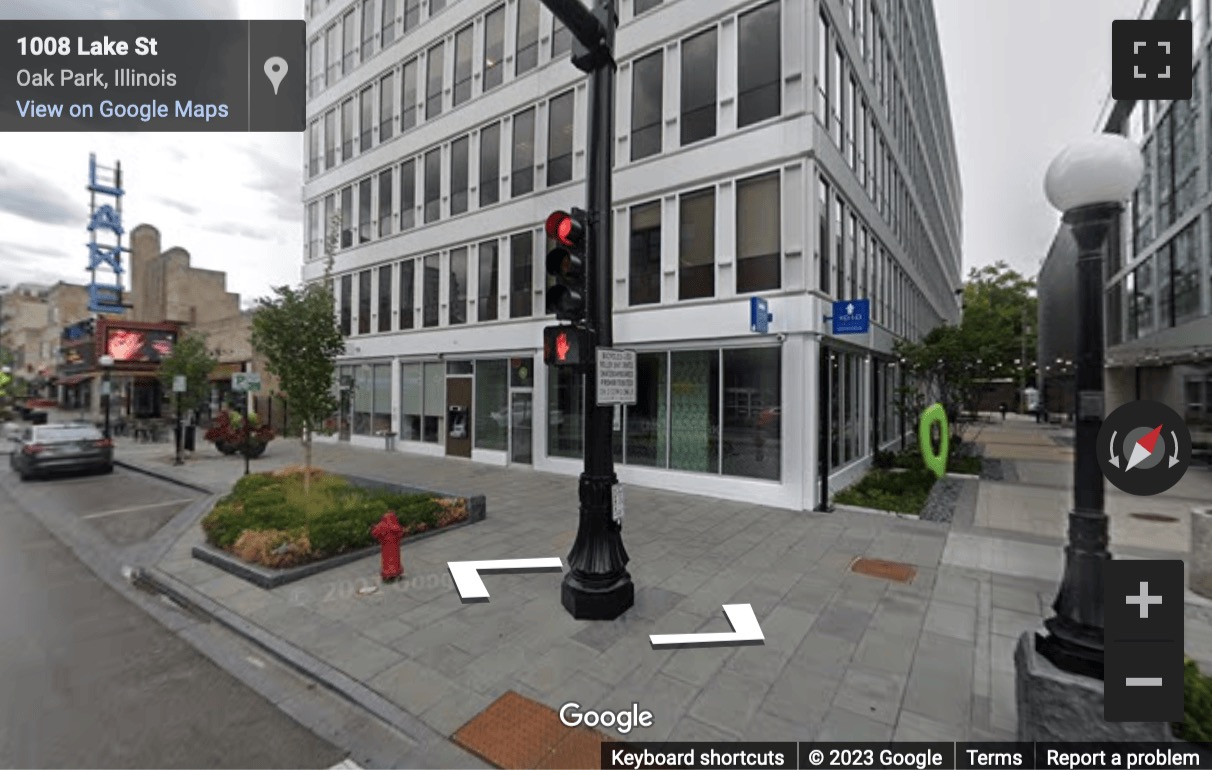 Street View image of 1010 Lake Street, Suite 200, Oak Park Business Centre, Oak Park, Illinois, USA