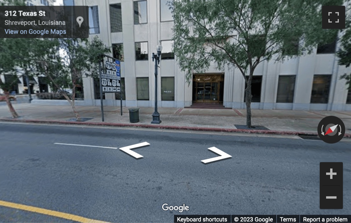 Street View image of 333 Texas Street, Suite 1300, Regions Bank Tower, Louisiana, Shreveport, Boardwalk, shreveport