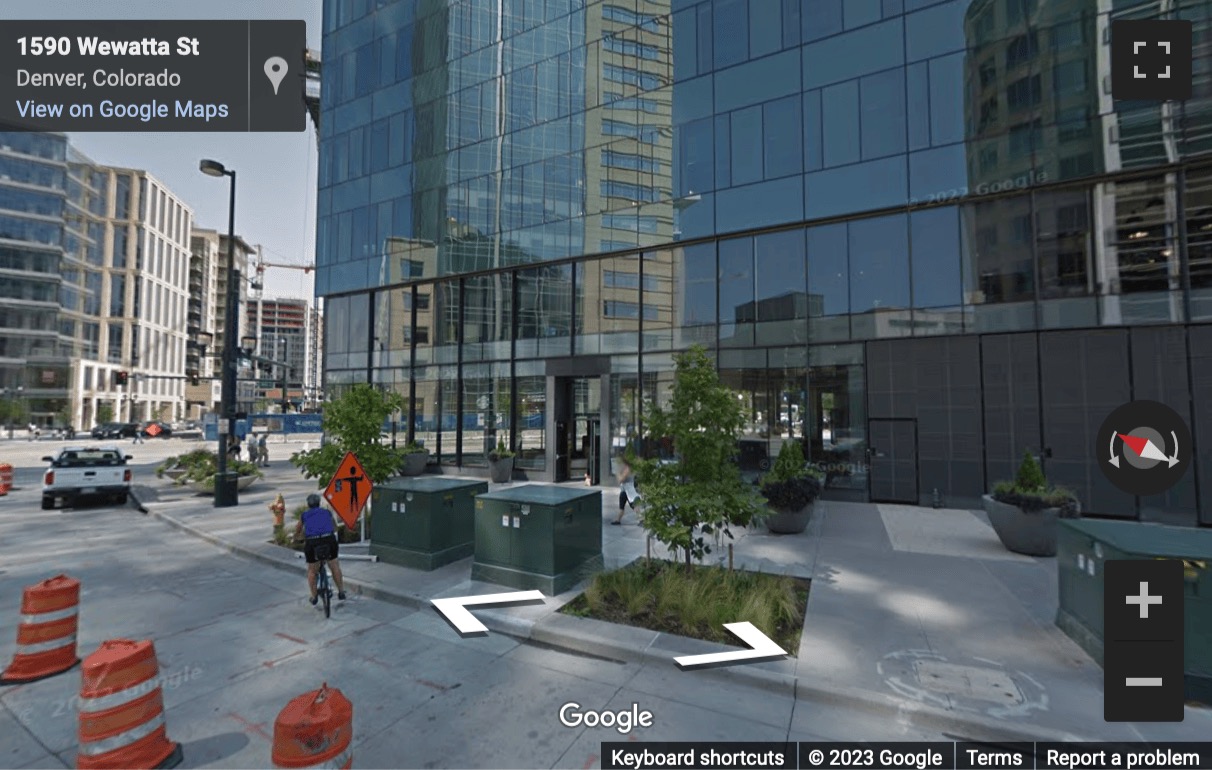 Street View image of 1550 Wewatta Street, 2nd Floor, Union Station, Denver, Colorado, USA