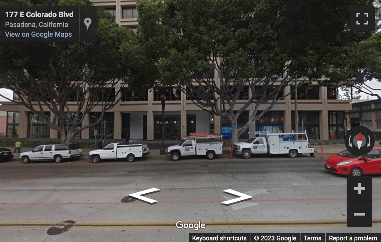 Street View image of 177 East Colorado Blvd, Pasadena, California, USA