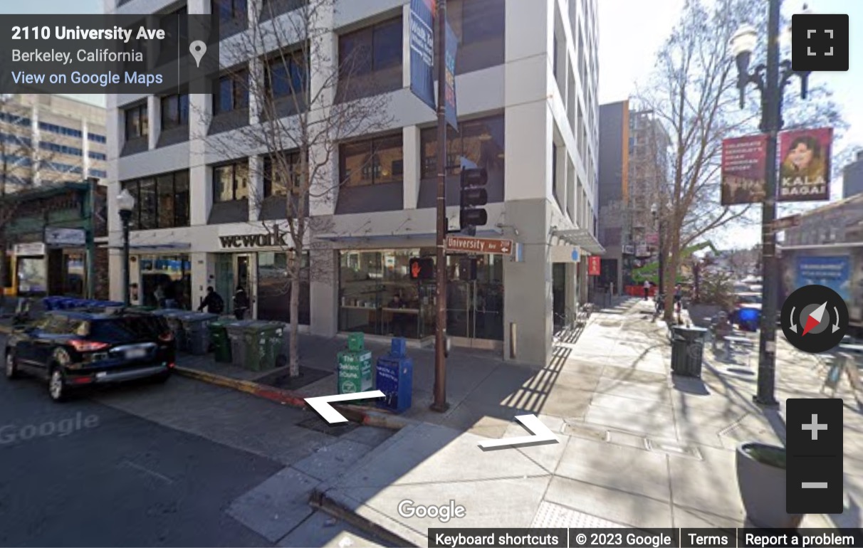 Street View image of 2120 University Ave, Berkeley, California, USA