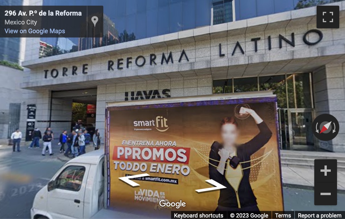 Street View image of Paseo de la Reforma 296, Col Juarez, Mexico City