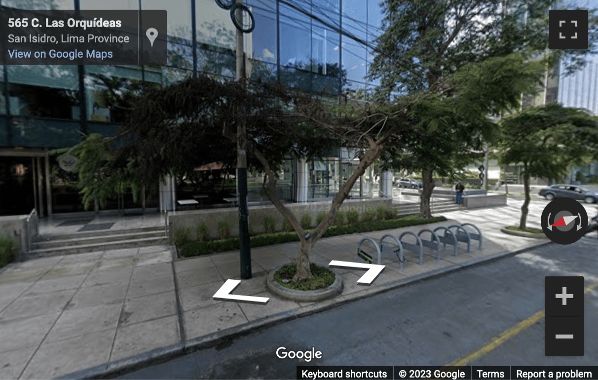 Street View image of 12th & 13th Floors, Fibra Building, Las Orquideas 585, San Isidro, Lima