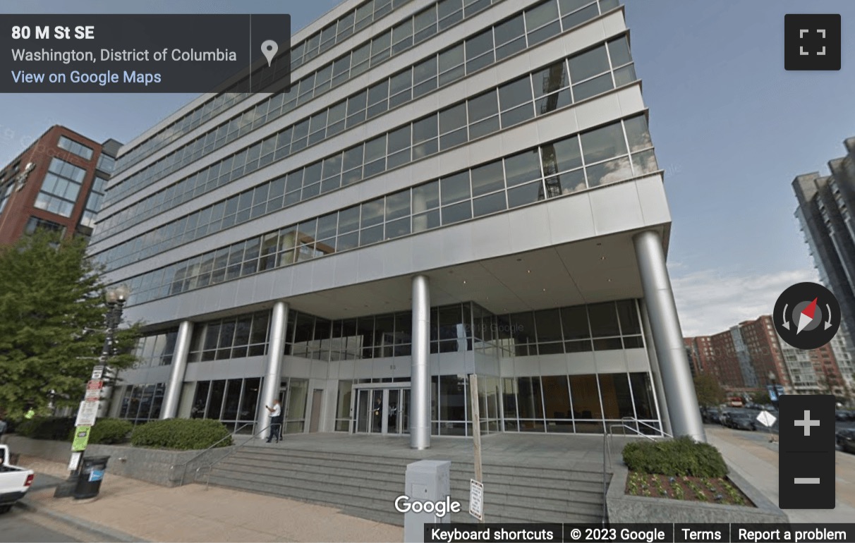 Street View image of 80 M St SE, Washington DC, District Columbia