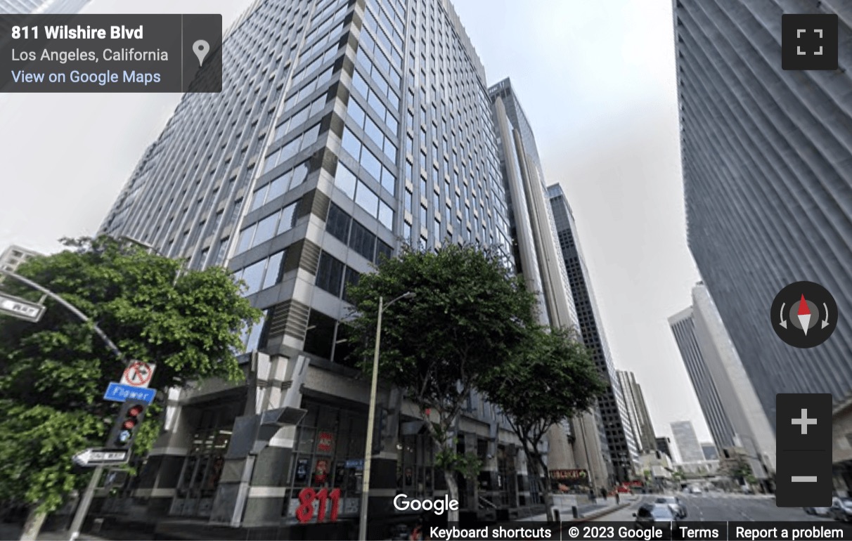 Street View image of 811 Wilshire Boulevard, 17th FL, Los Angeles, California