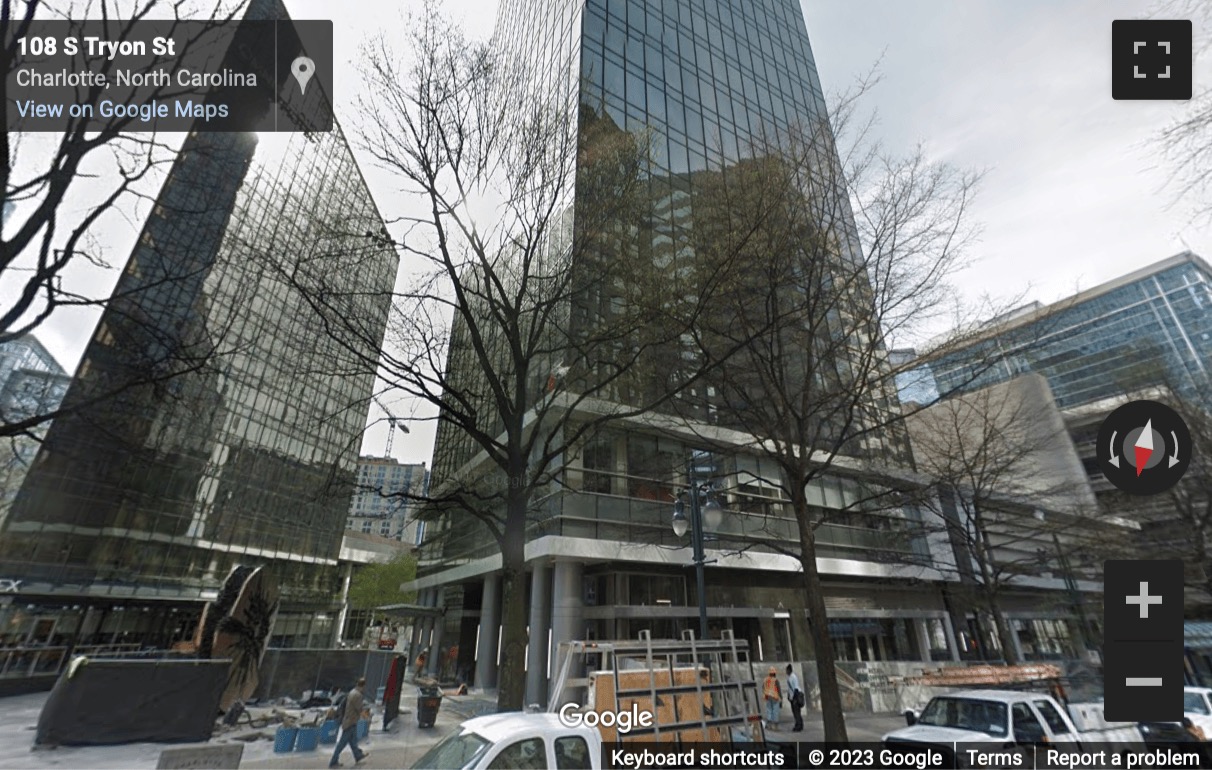 Street View image of 101 South Tryon Street, Charlotte, North Carolina