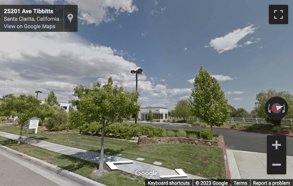 Street View image of 25201 Avenue Tibbitts, Santa Clarita, California