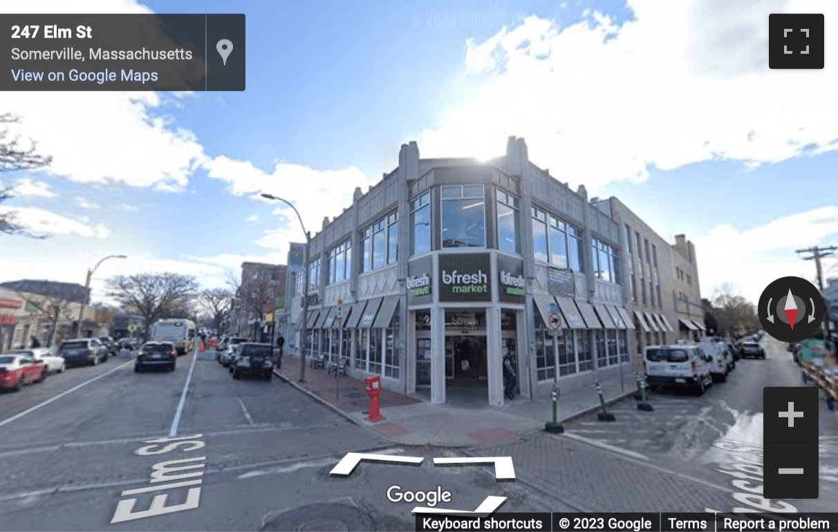 Street View image of 240 Elm Street, Somerville, Massachusetts