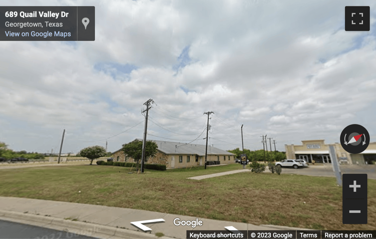Street View image of 601 Quail Valley Drive, Georgetown, Texas