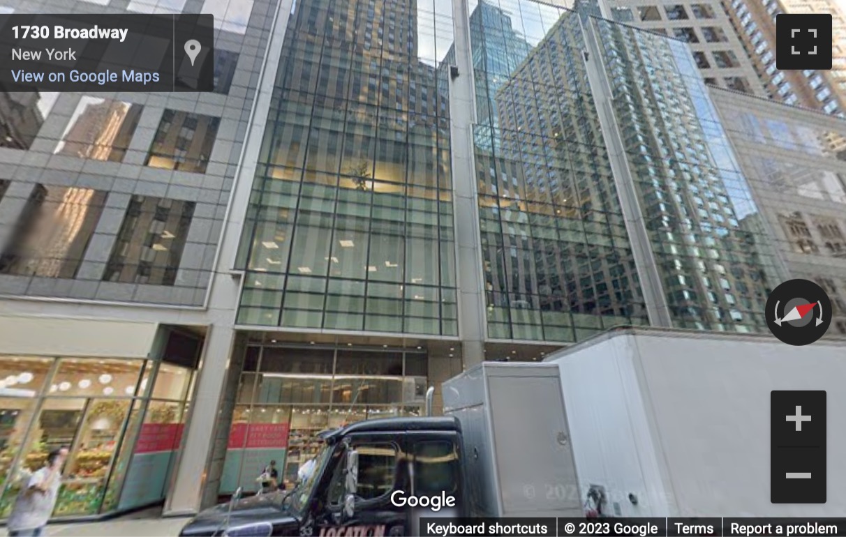 Street View image of 1740 Broadway, New York City