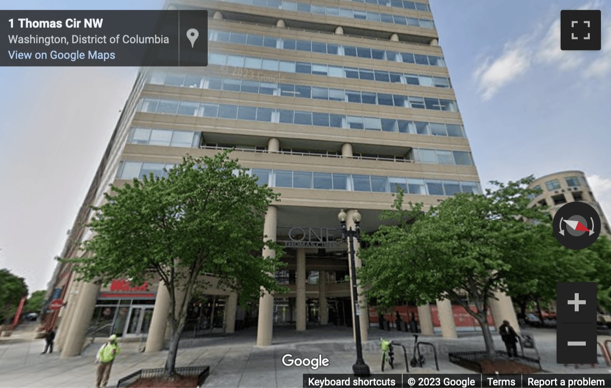 Street View image of One Thomas Circle NW, Suite 700, Washington DC, District of Columbia