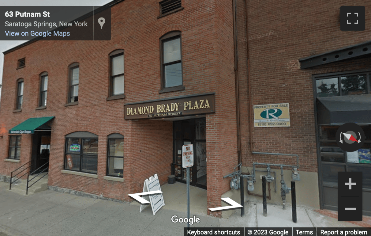 Street View image of 63 Putnam Street, Suite 202, Saratoga Springs, Albany (NY), New York