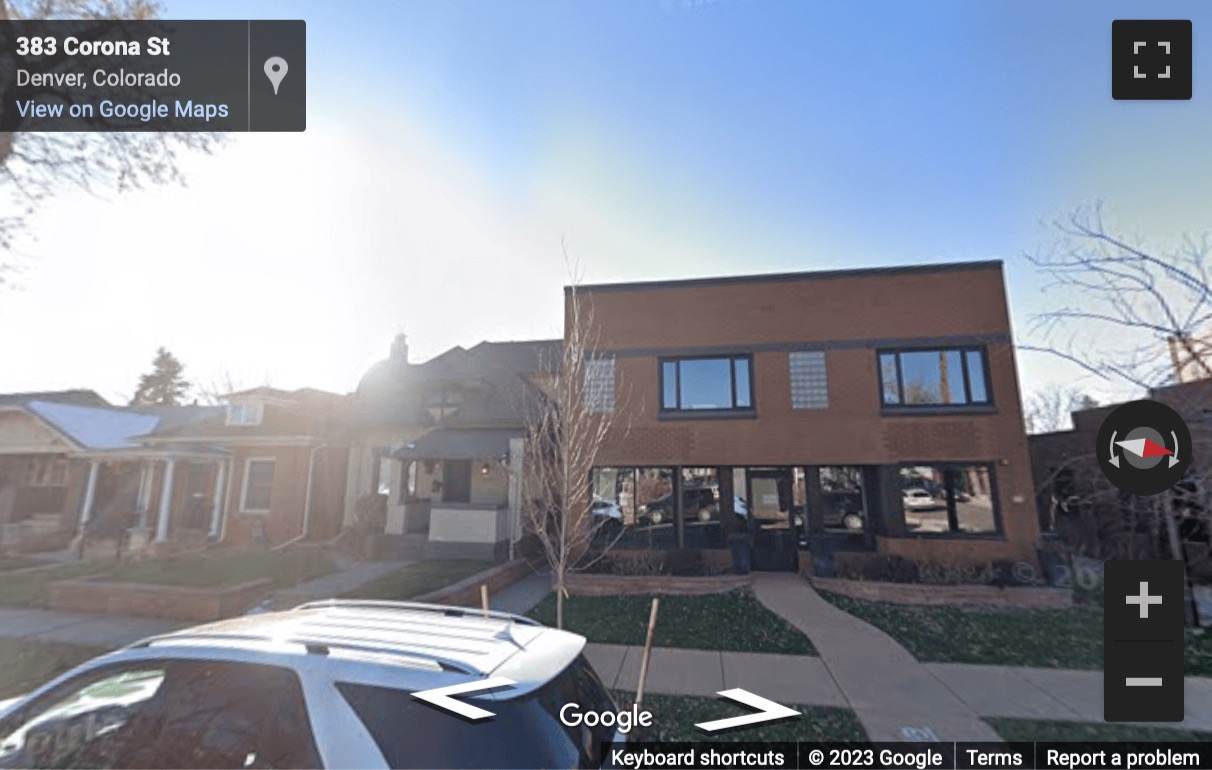 Street View image of 383 Corona Street, Denver, Colorado