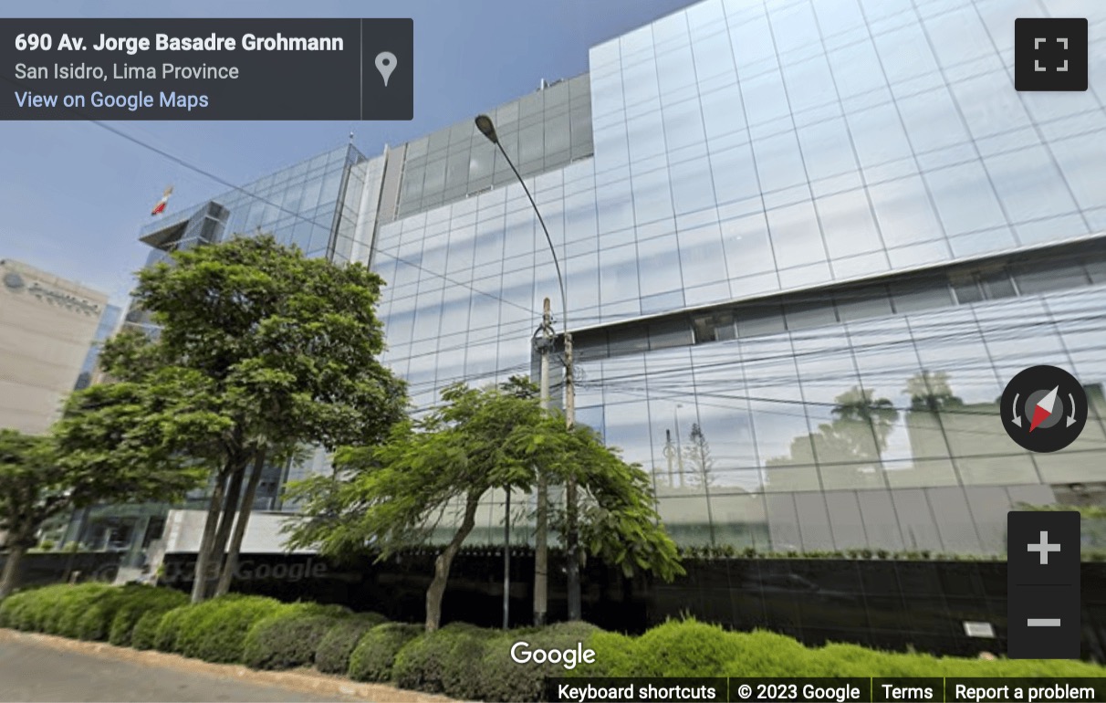 Street View image of 607 Jorge Basadre Avenue, San Isidro, Lima