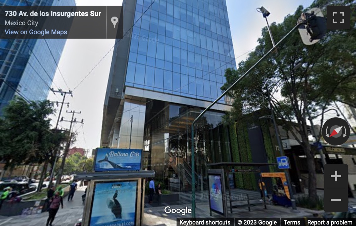 Street View image of Insurgentes Sur 730, Colonia del Valle, Torre Vistral, Mexico City