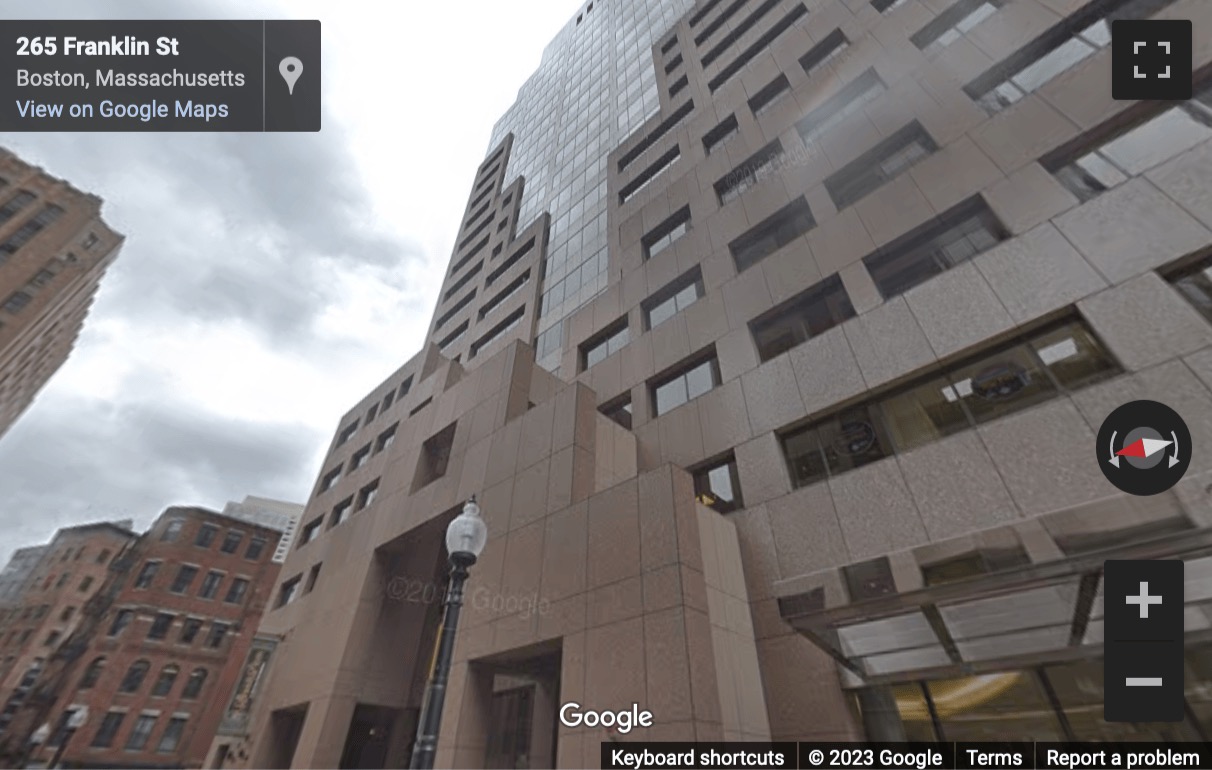 Street View image of 265 Franklin Street, Boston, Massachusetts