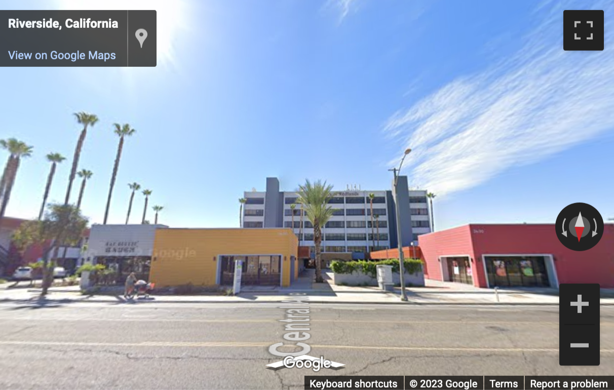 Street View image of 3610 Central Avenue, Suite 400, Riverside, California