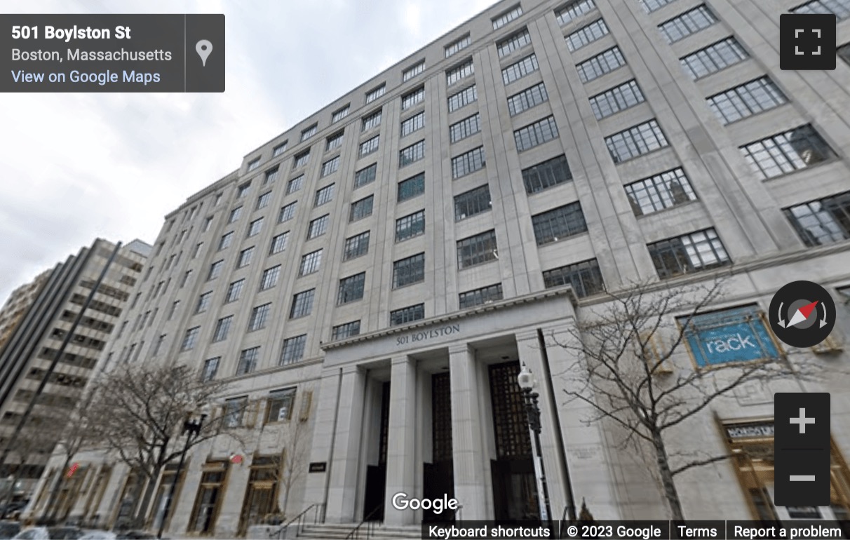 Street View image of 501 Boylston, Boston, Massachusetts