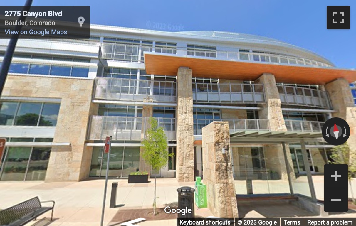 Street View image of 2755 Canyon Boulevard, Boulder, Colorado