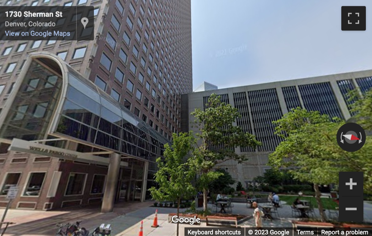 Street View image of Wells Fargo Center, 1700 Lincoln Street, CO 80203, Denver