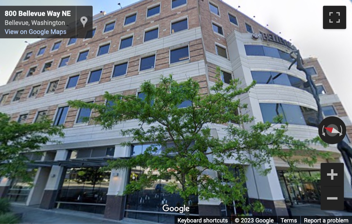 Street View image of 800 Bellevue Way NE, Seattle, Washington