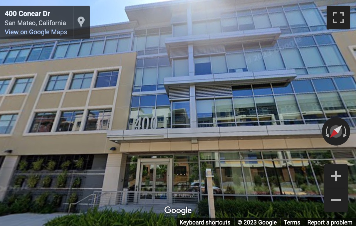 Street View image of 400 Concar Drive, San Mateo, California