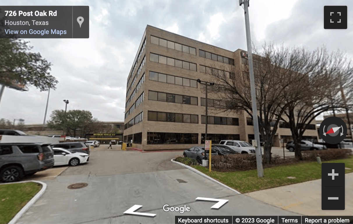 Street View image of 720 North Post Oak Road, Houston, Texas