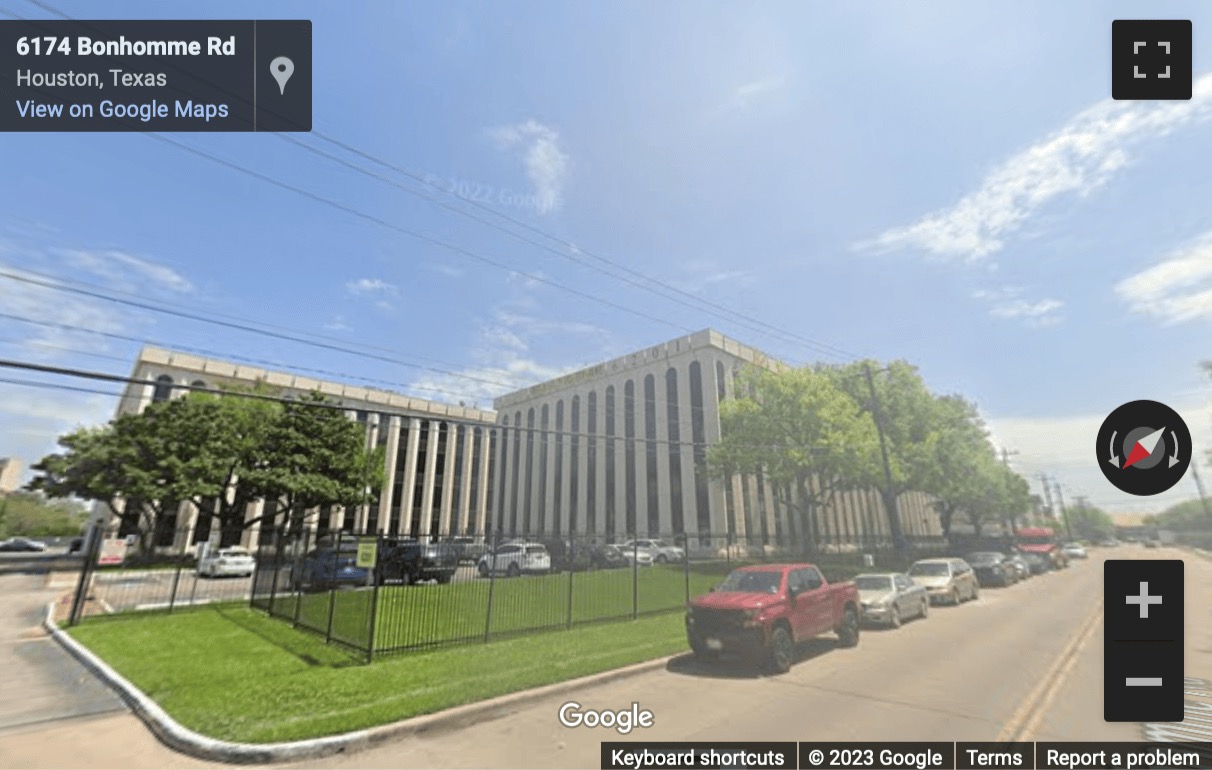 Street View image of 6201 Bonhomme Road, Houston, Texas