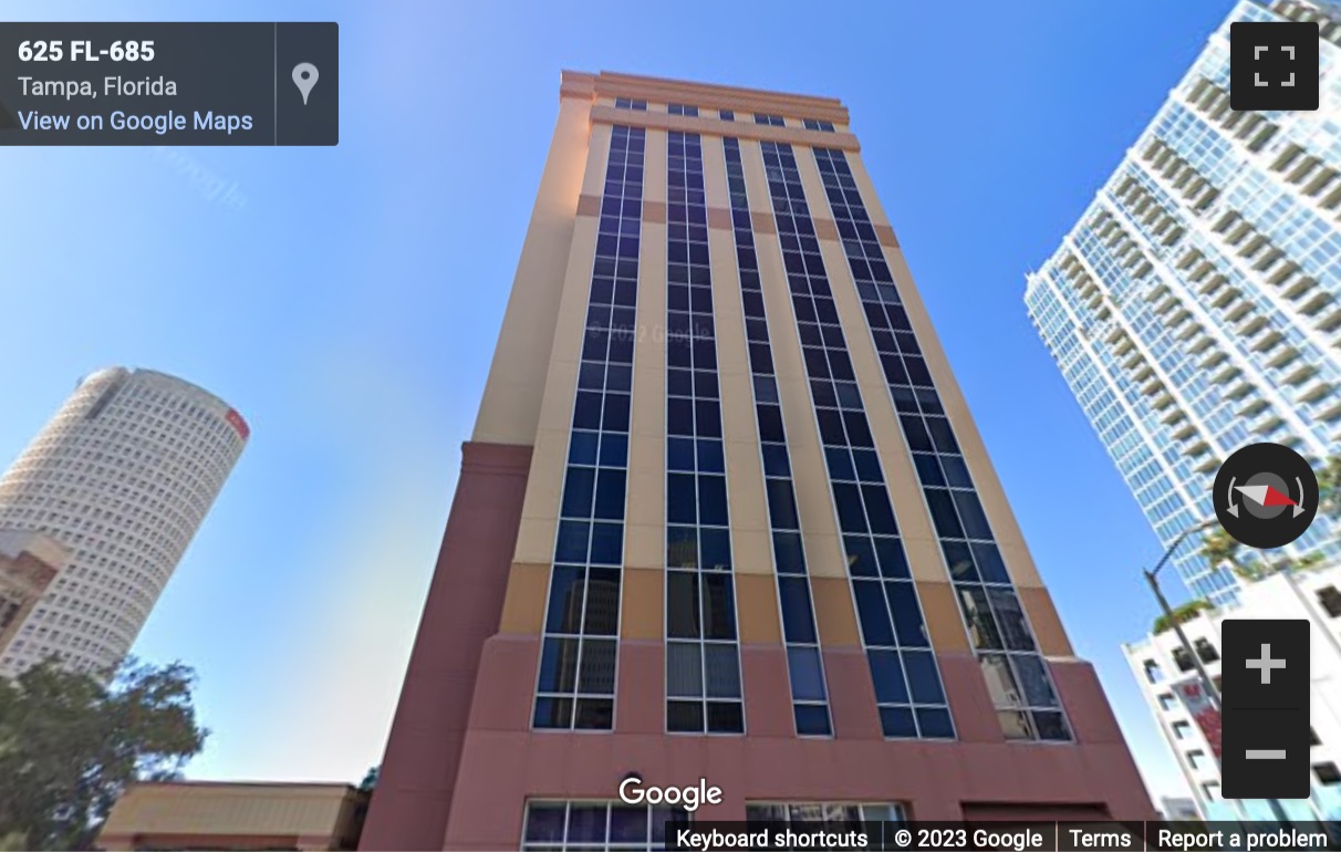 Street View image of 601 N. Ashley Drive, Ste. 1100, Tampa, FL, Florida