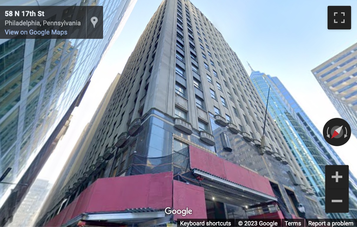 Street View image of 1617 JFK Boulevard, Philadelphia, Pennsylvania