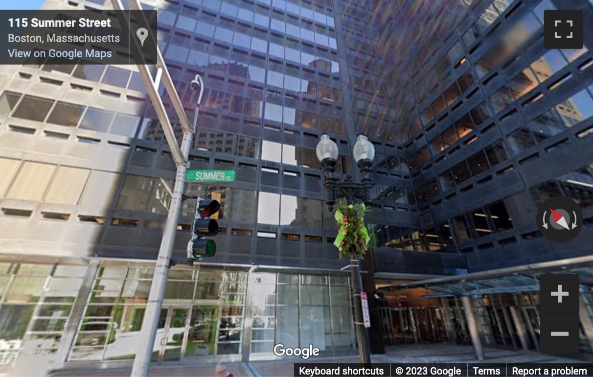 Street View image of 100 Summer St, 1600, Boston, Massachusetts