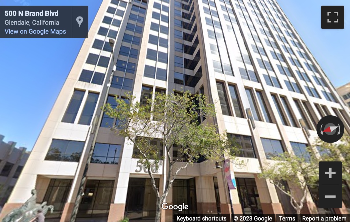 Street View image of 500 N Brand Boulevard Glendale (California)