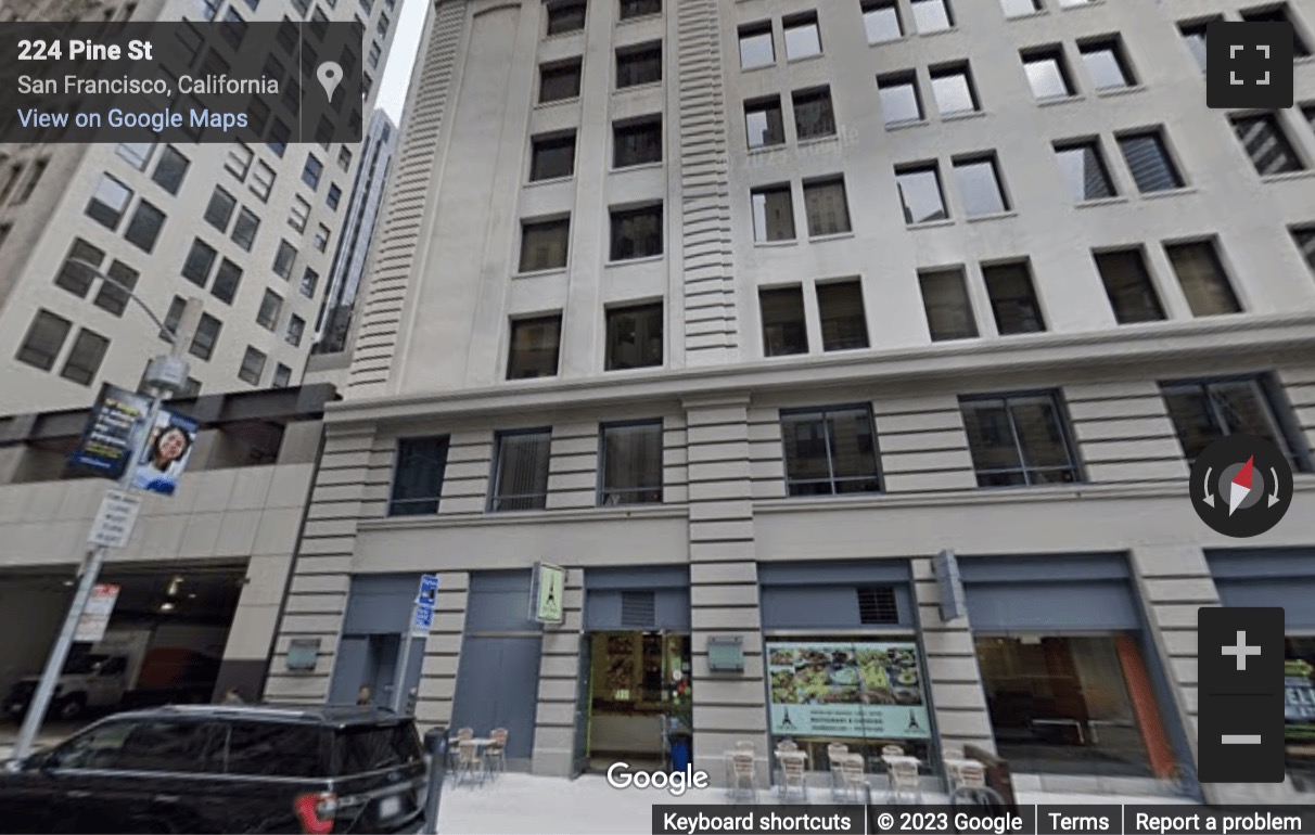 Street View image of 345 California Street, Suite 600, San Francisco