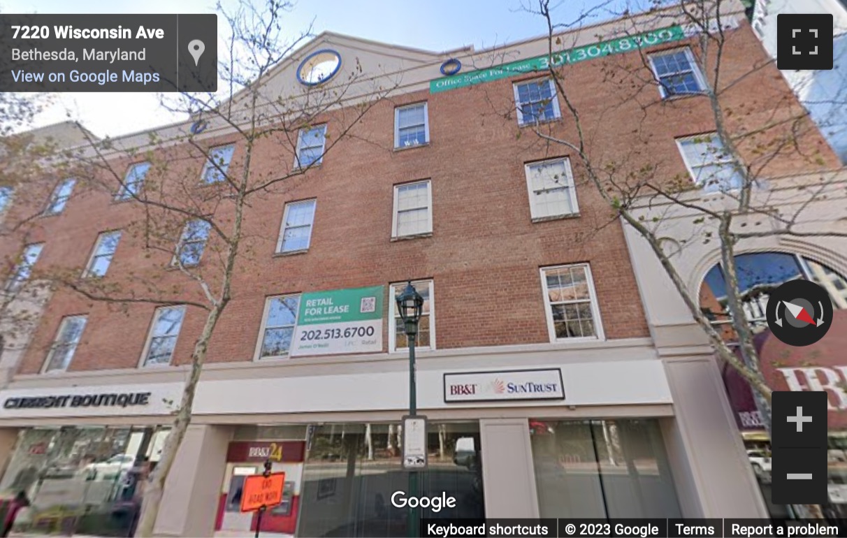 Street View image of 7200 Wisconsin Avenue, Bethesda, Maryland