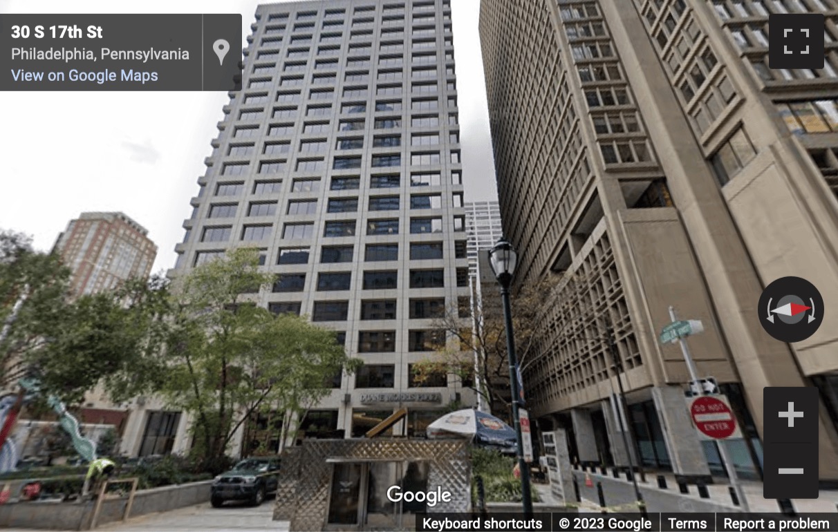 Street View image of 30 South 17th Street, 13, Philadelphia, Pennsylvania