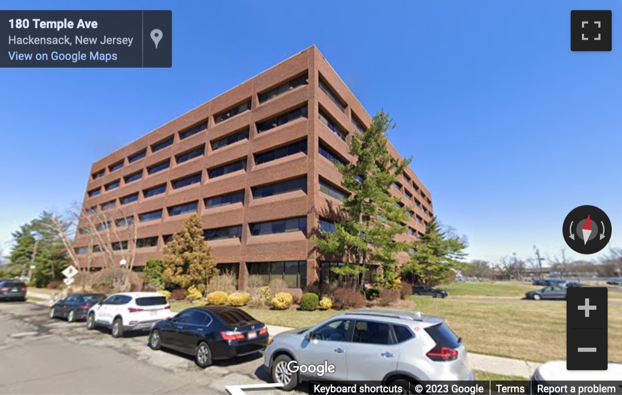 Street View image of 2 University Plaza, Suite 100, Hackensack, New Jersey