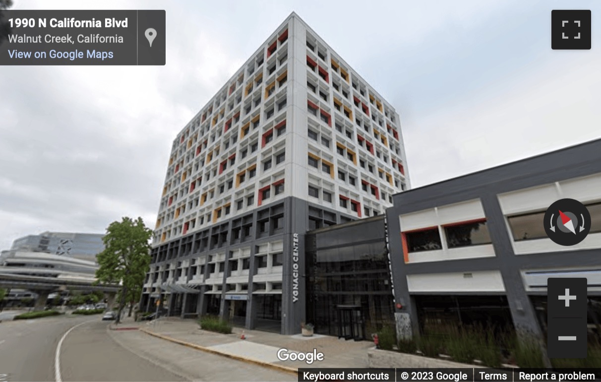 Street View image of 1990 N. California Boulevard Suite 20, Walnut Creek