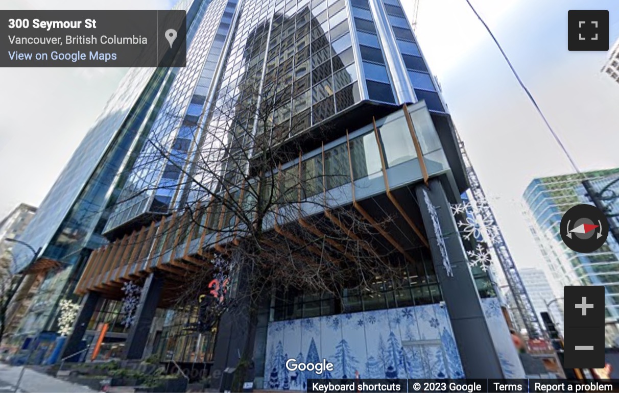 Street View image of 333 Seymour Street, Vancouver, British Columbia