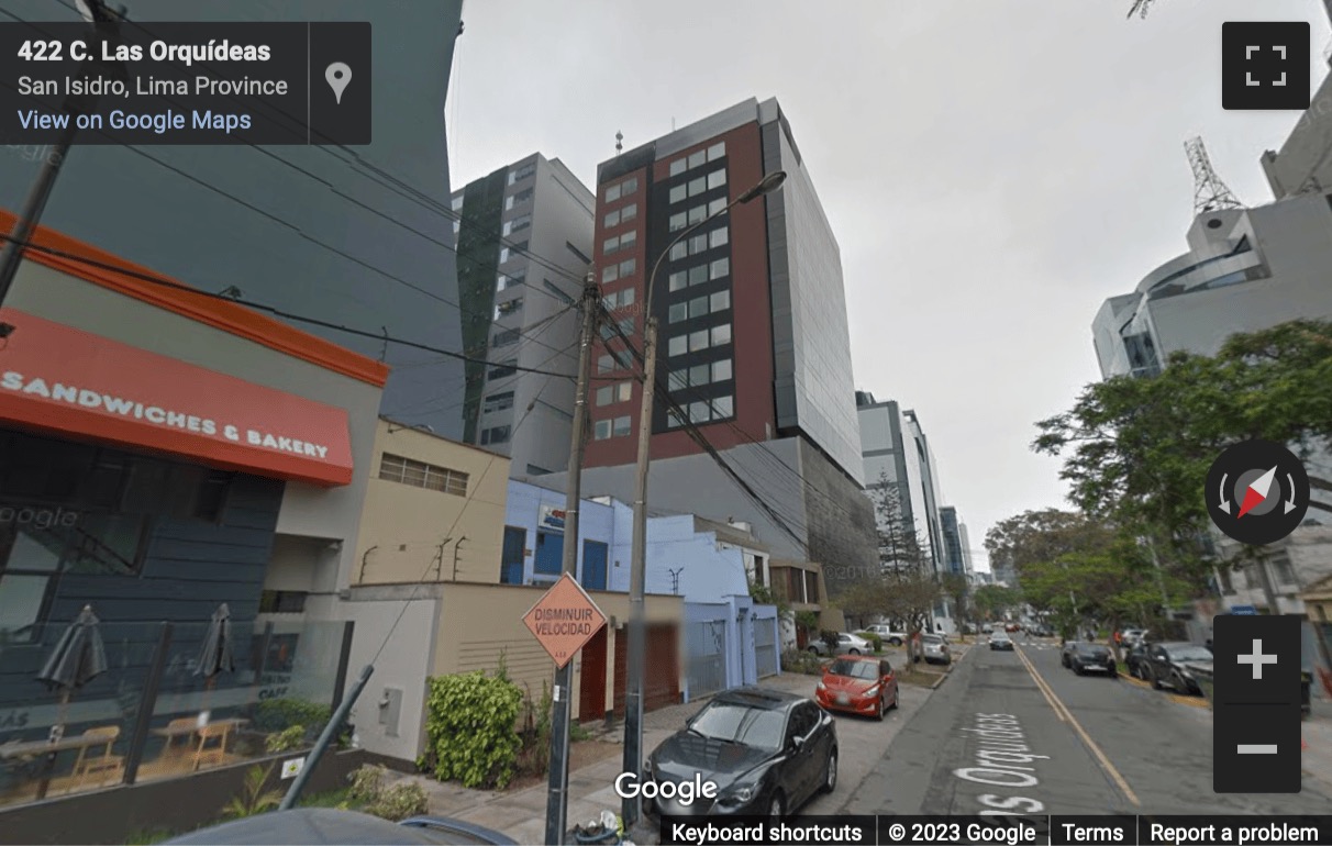 Street View image of Ca. Las Orquídeas 444, Piso 7, San isidro (esquina con Javier Prado), Lima