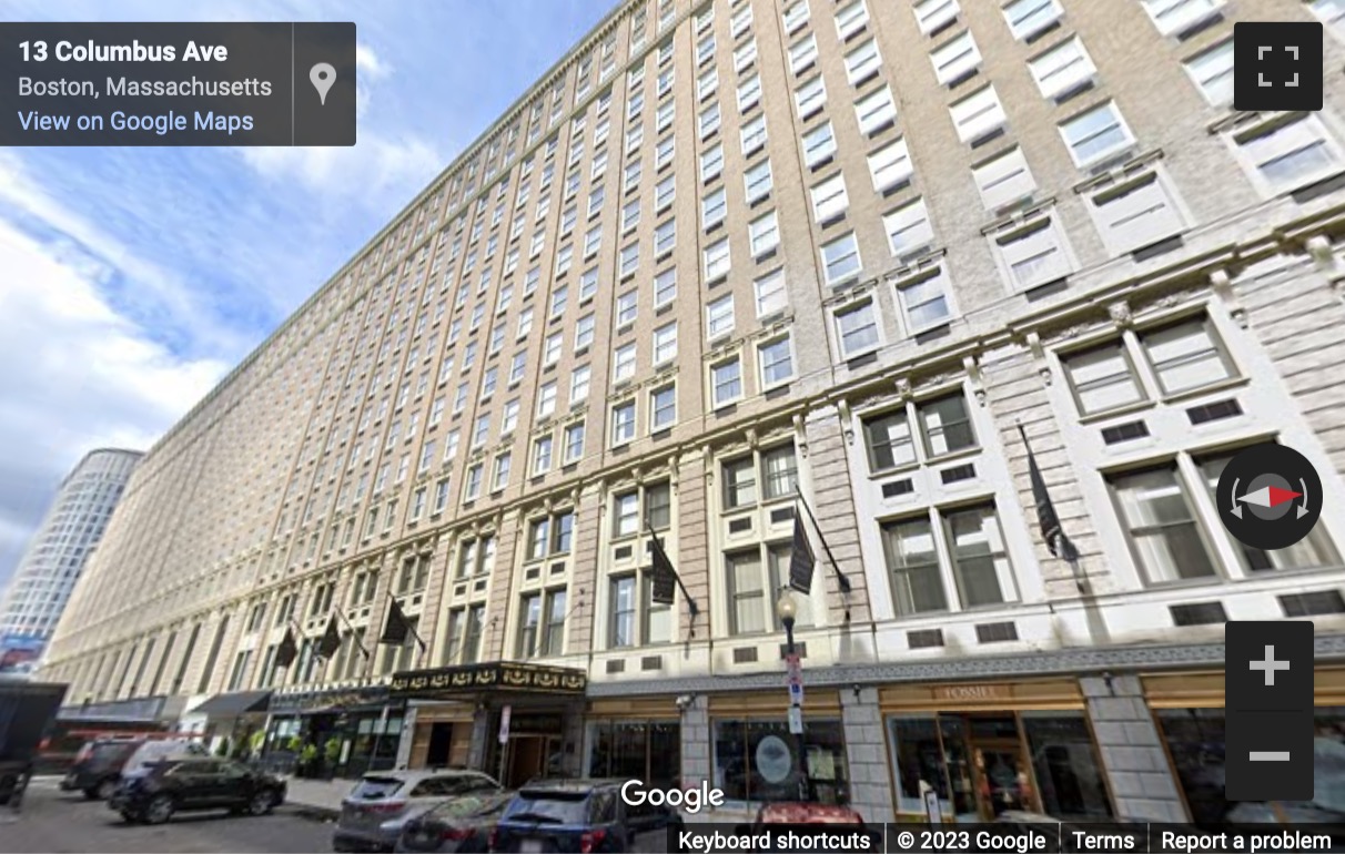 Street View image of 20 Park Plaza, 4th Floor, Boston, Massachusetts