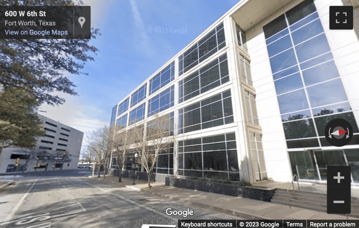 Street View image of 600 W. 6th Street, Fourth Floor, Fort Worth, Texas