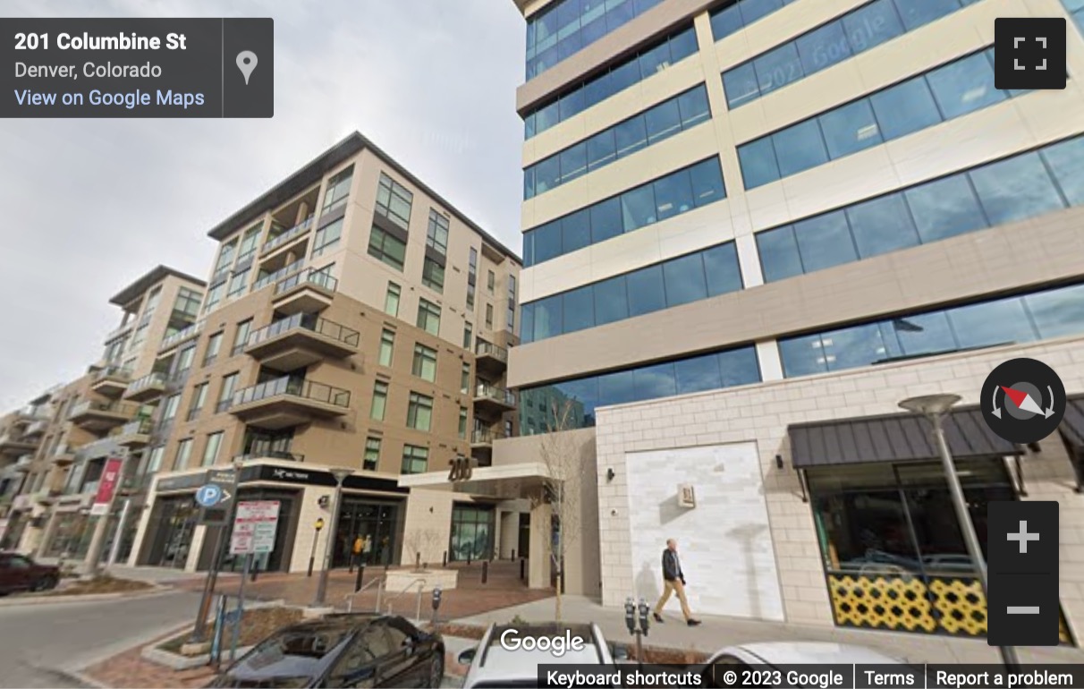 Street View image of 201 Columbine Street, Suite 300, Denver, Colorado