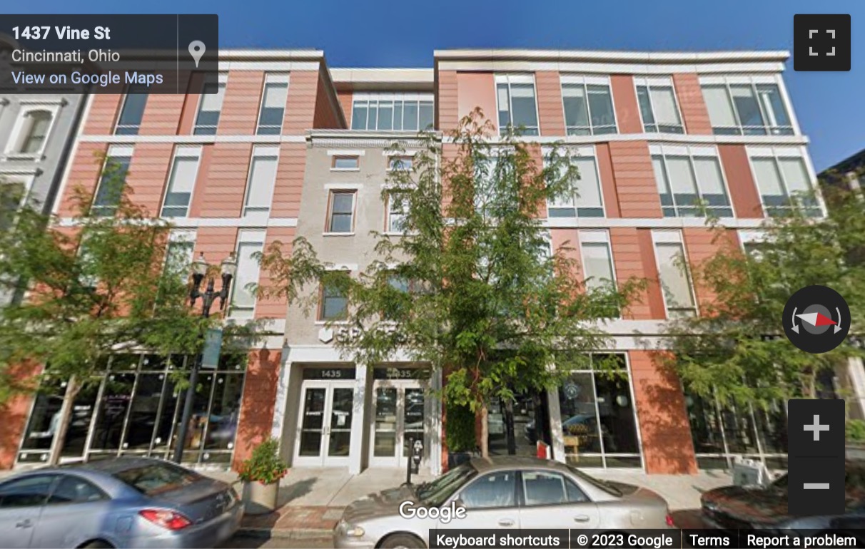 Street View image of 1435 Vine Street, Cincinnati, Ohio