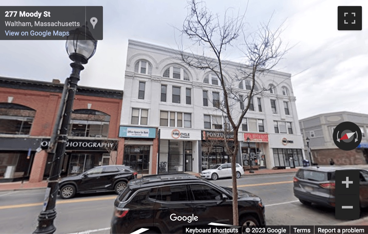 Street View image of 280 Moody Street, Suite 2, Waltham, Massachusetts