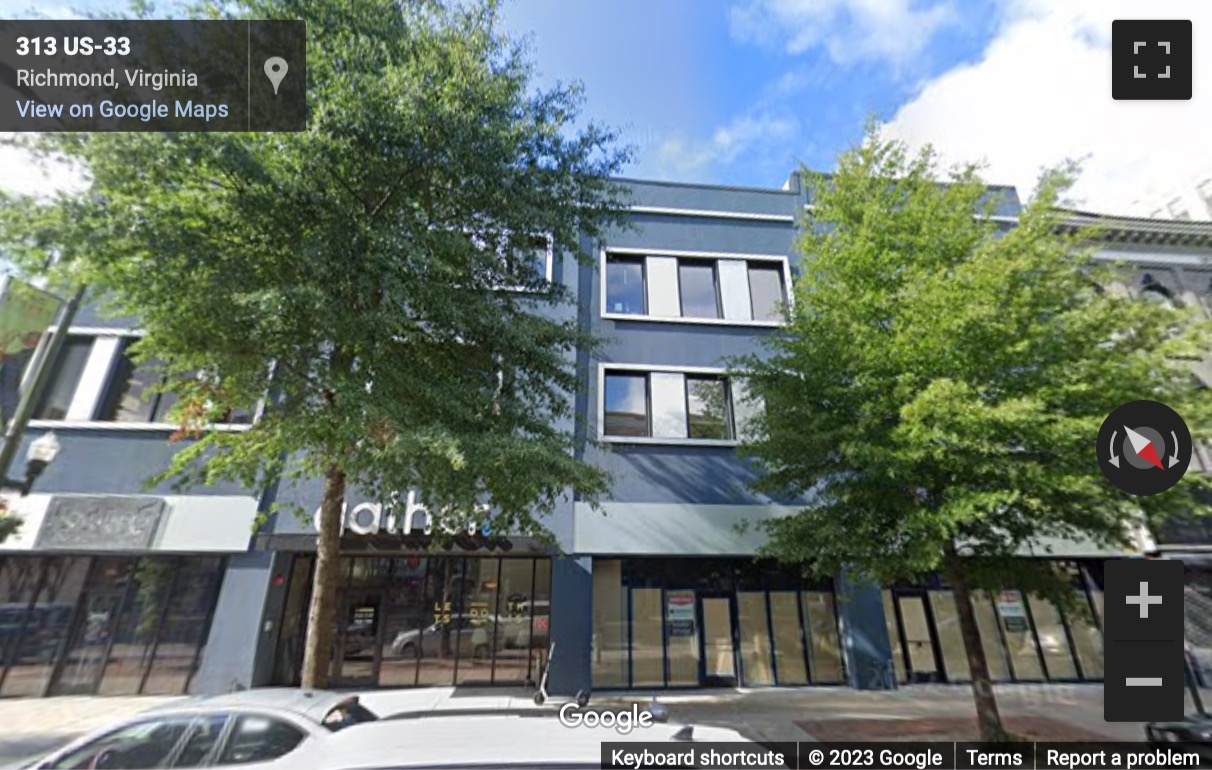 Street View image of 313 East Broad Street, Richmond (Virginia)