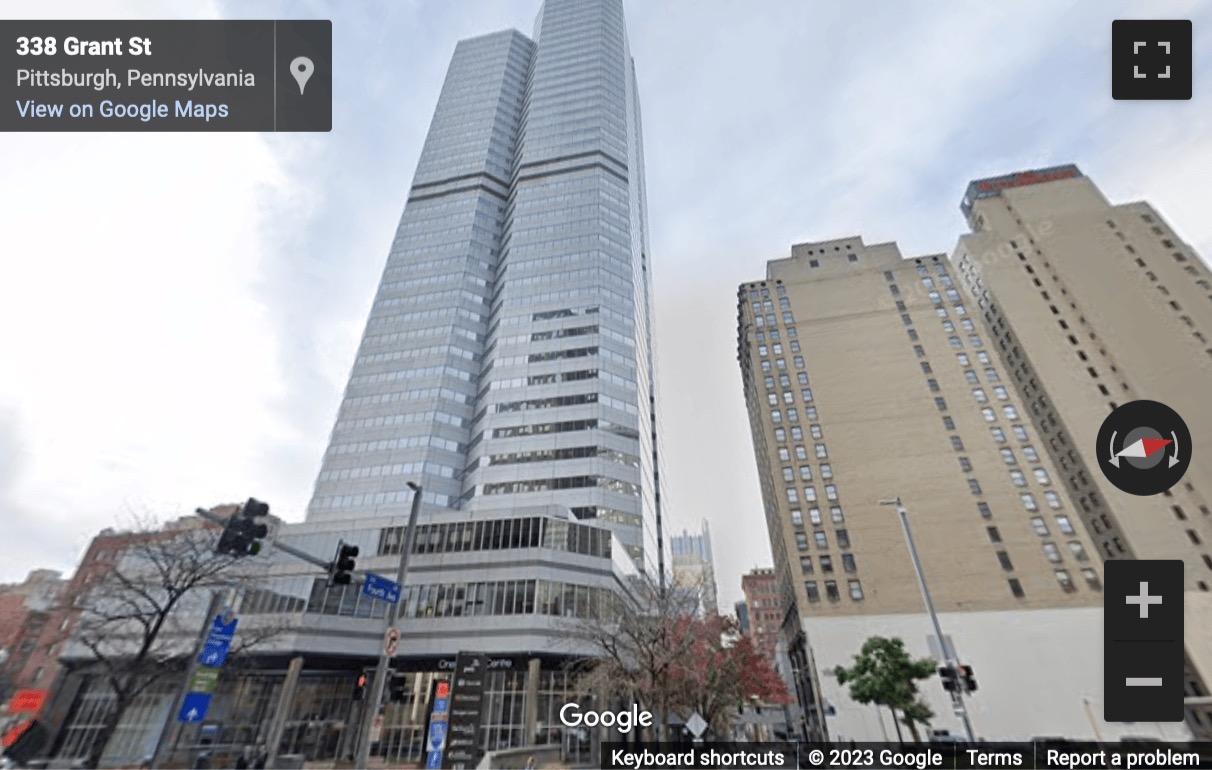 Street View image of 301 Grant Street, Suite 270, Pittsburgh, Pennsylvania