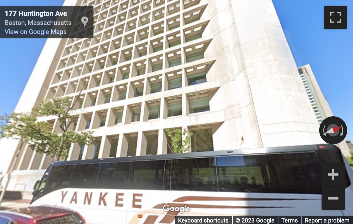 Street View image of 177 Huntington Avenue, 17th Floor, Boston, Massachusetts