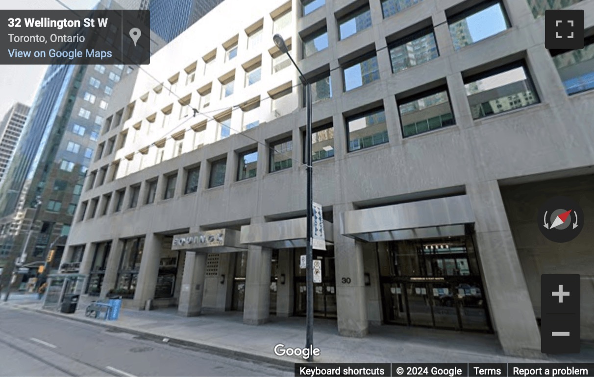 Street View image of 30 Wellington St. W, 5th Floor, Toronto, Ontario